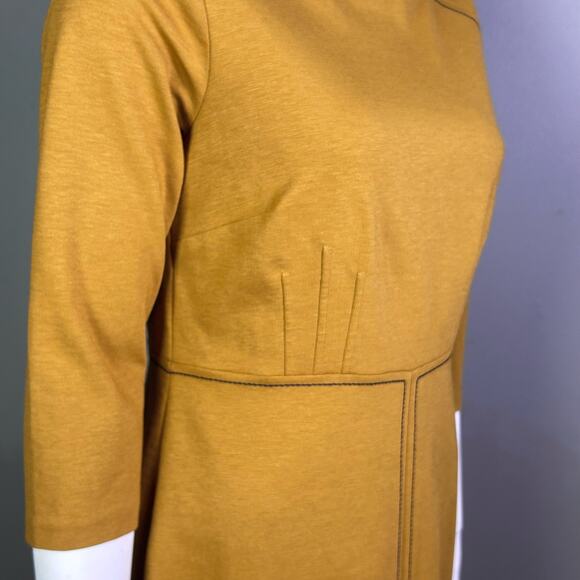 Boden dress size 8 Petite mustard yellow sheath work office tailored - Picture 4 of 10